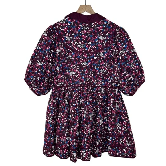 Anthropologie Maeve Puff Sleeve Collared Floral
Mini Dress Size 16 - Picture 5 of 8